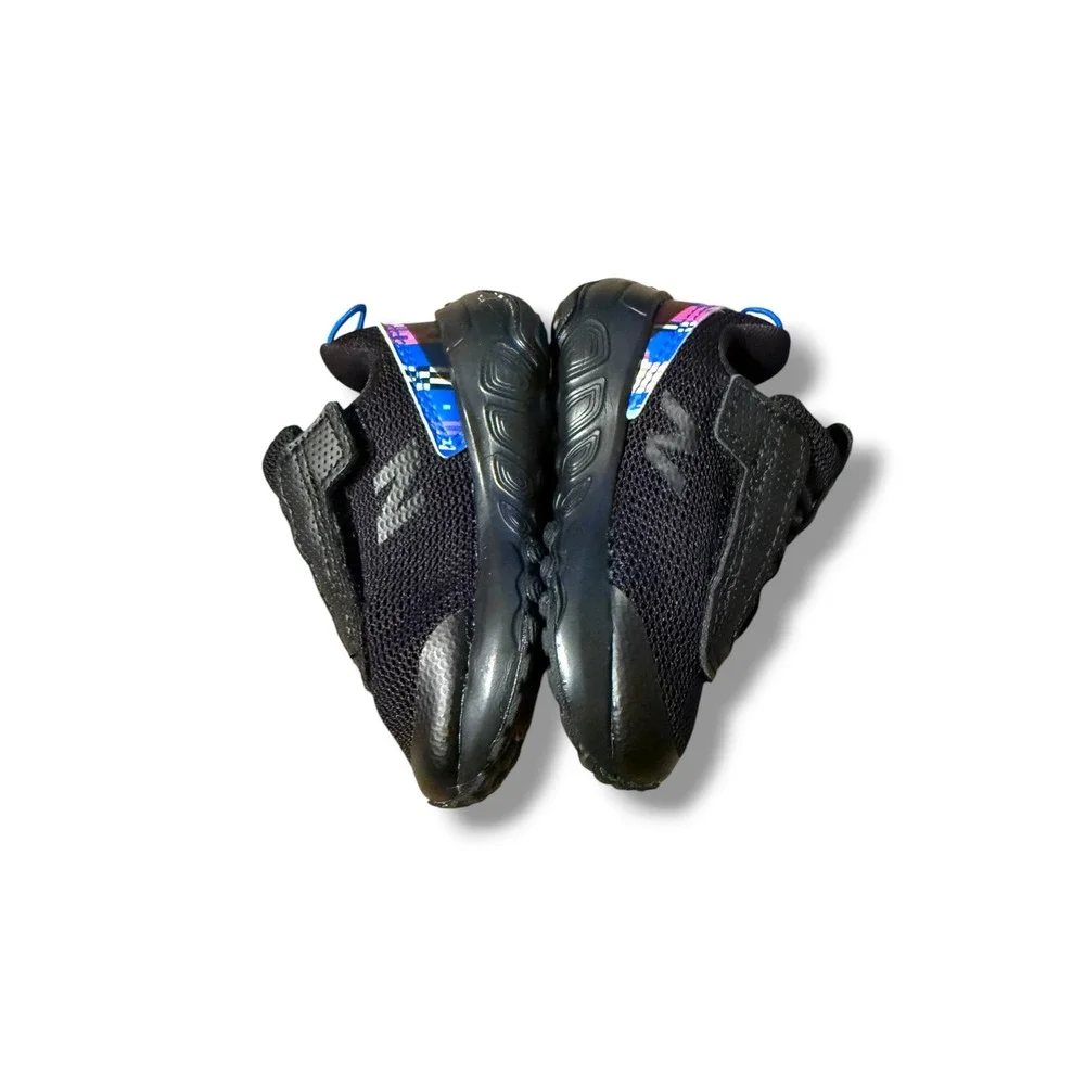 New Balance New-B 1440 Infant Sneakers Size 2 Black Blue Hook Loop NEW